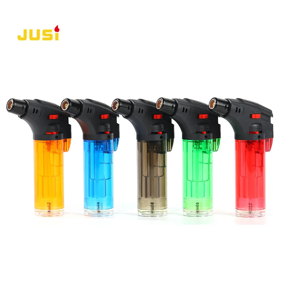 High-Temperature Direct-Injection Windproof Inflatable Torch Lighter To Light Incense Moxa Barbecue Cigar Baking Ignition Gun