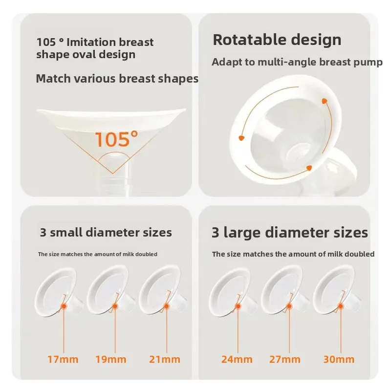 Suitable for Medela breast pump accessories breast pump shield silk Rhyme Wing Shuyue version horn cover 17\19\21\24\27