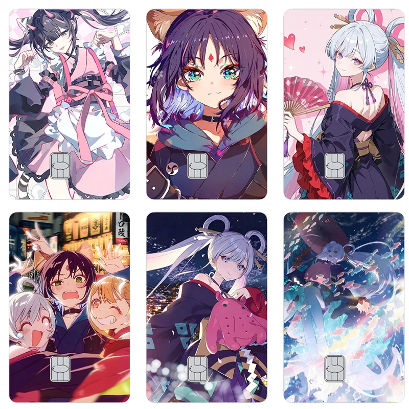 

Cosmic Princess Kaguya Credit Card Skin Stickers 6pcs Anime Bank Cards Decals Waterproof Cover Kawaii Student Birthday Gift