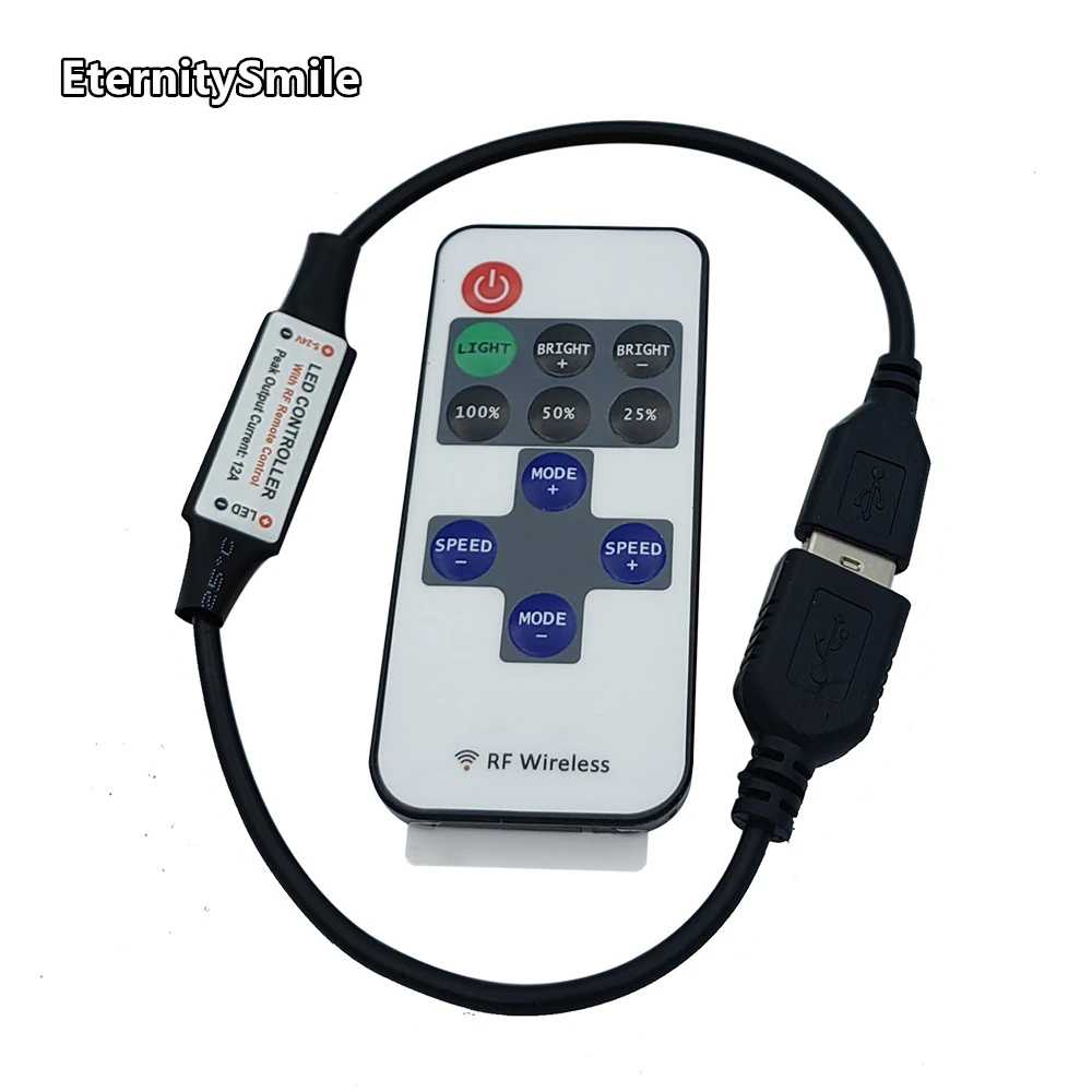 DC5V usb interface 11 key rf wireless single color led dimmer brightness adjustable controller led strip home decoration
