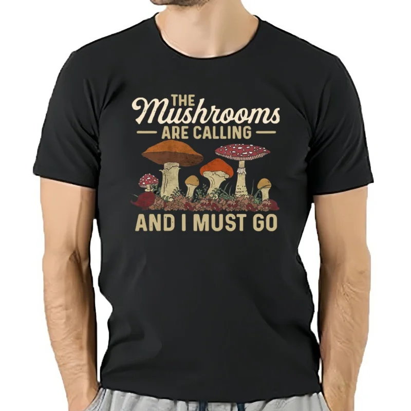 Los setas são llamando y devo ir, caza de setas, regalo Vintage, camiseta activa, camisetas de verano para hombre, c
