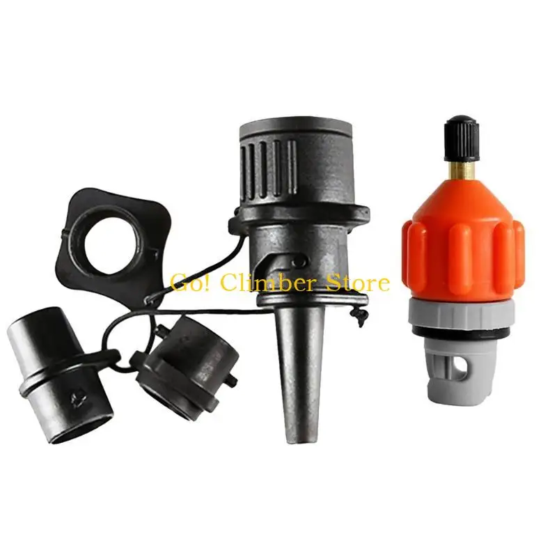 

Q84C Inflatable Pumps Adaptor with 4 Air Valves Nozzles Paddleboard Pumps Adapter