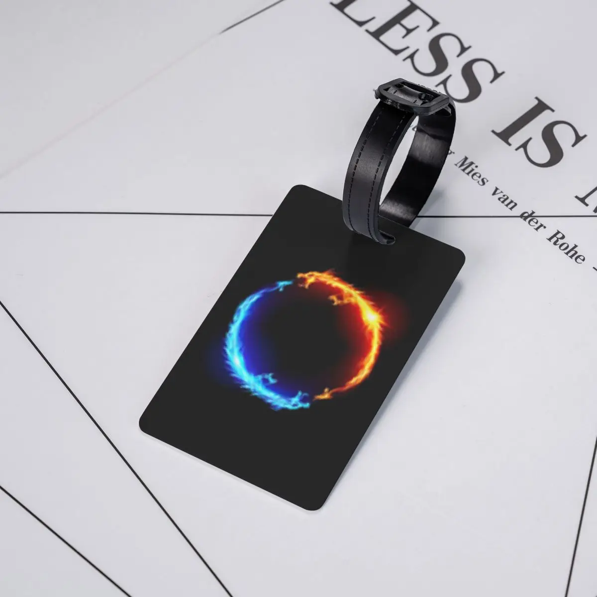 Etiquetas de equipaje Red Fire Dragon, accesorios para maletas, etiqueta de embarque para equipaje de viaje, soporte para etiquetas, identificación, nombre, dirección