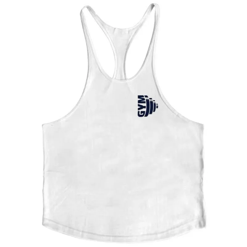 Men's Bodybuilding Cotton Tank Top, Narrow Strap Sleeveless Gym Singlet with Stretchable for Daily Training & Fitness Activities