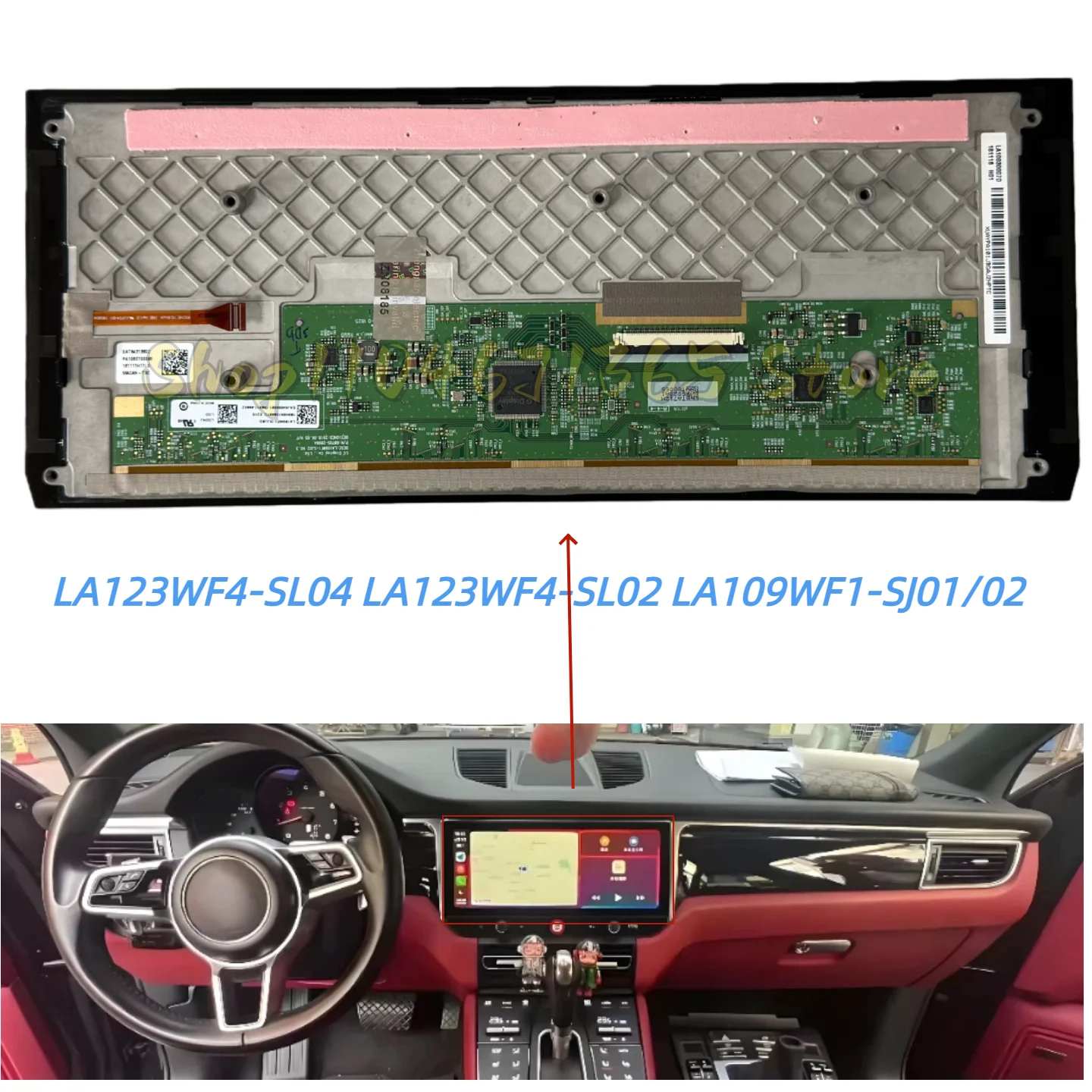 LA123WF4-SL04 LA123WF4-SL02 LA109WF1-SJ01 LA109WF1-SJ02 12.3 Inch LCD Display Screen for macan 95B Car Audio Navigation