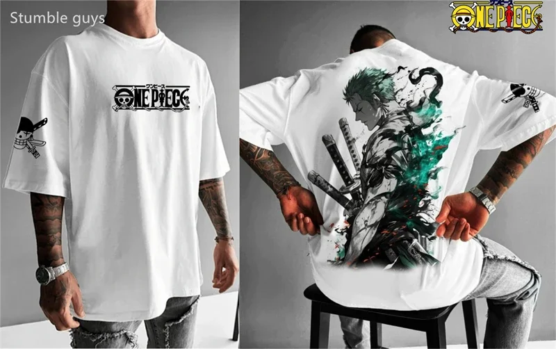 Men One Piece T-Shirt Shanks Four Emperors Jersey Summer Casual Breathable Short Sleeve Boys Clothes Girls Outdoor Tops