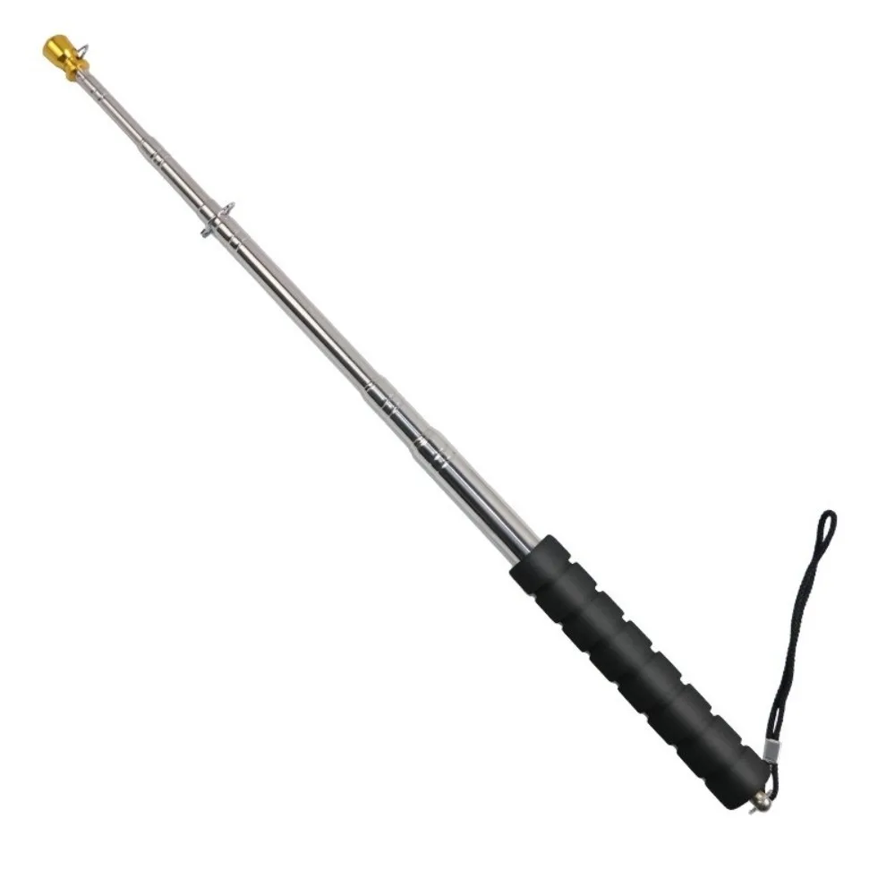 200/250/300cm Telescopic Flagpole Anti-slip EVA Handle Stainless Steel Handheld Flag Pole Handheld Tour Guide Flag Stick