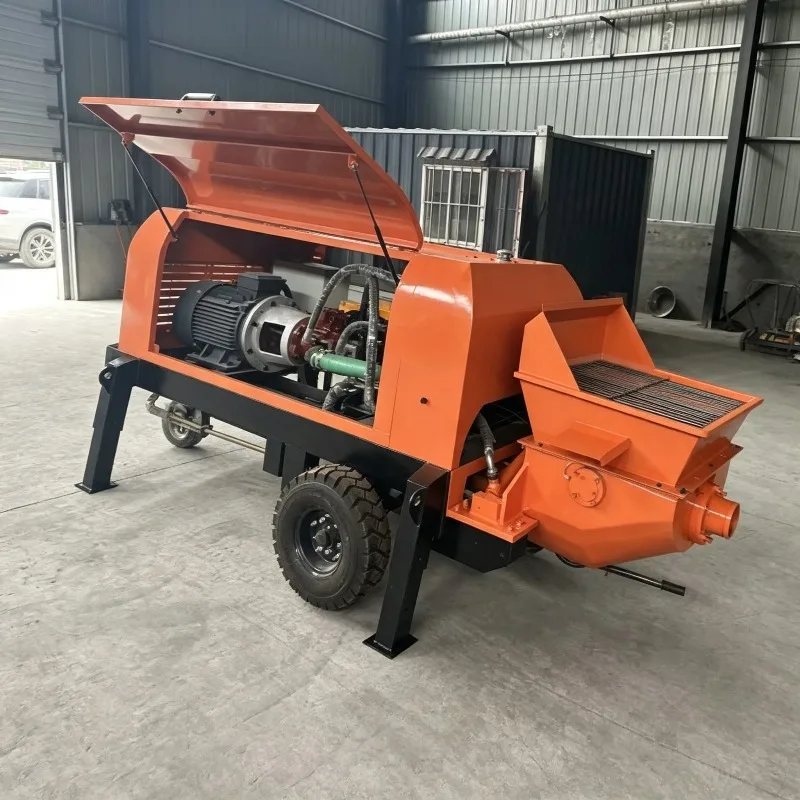 Portable Electric Concrete Pumping Machine Concrete Mixer with Powerful Pump and Complete Pipe Kit for Construction Site Use