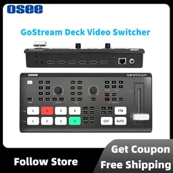 OSEE GoStream Deck Video Switcher 4 Channel HDMI-Compatible For Live Streaming Video Monitor