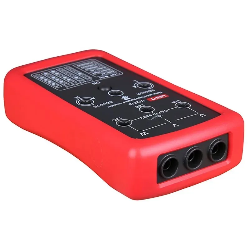 Phase sequence and motor steering meter, phase detector, hand-held non-contact three-phase detector