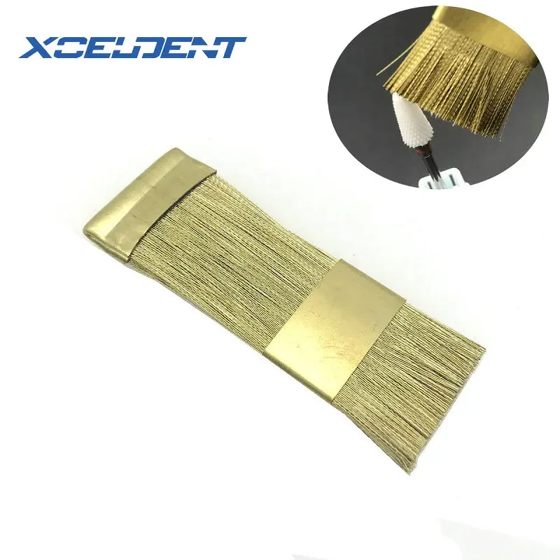 1Pc Dental Nail Drill Bits Cleaning Brush Copper Wire Brushes For Electric Manicure Brusher