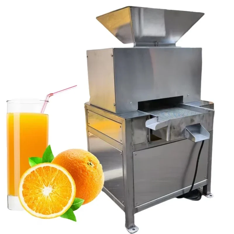 Industrial lemon and citrus orange juice extractor, automatic fruit press with motor, for commercial use