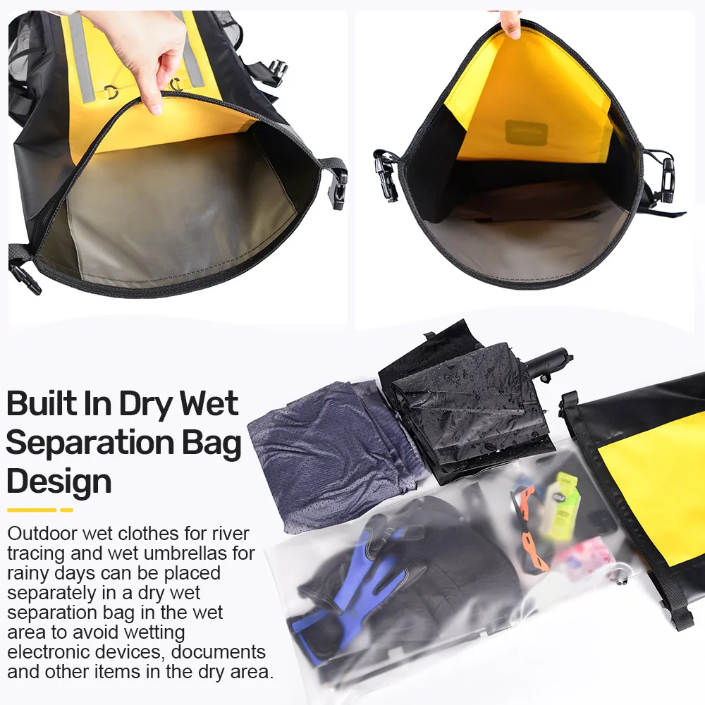 Waterproof Kayak Dry Bag Drift Swimming Backpack Large River Trekking Shoulder Beach Diving Dry Rafting Canoeing PVC Camping Bag