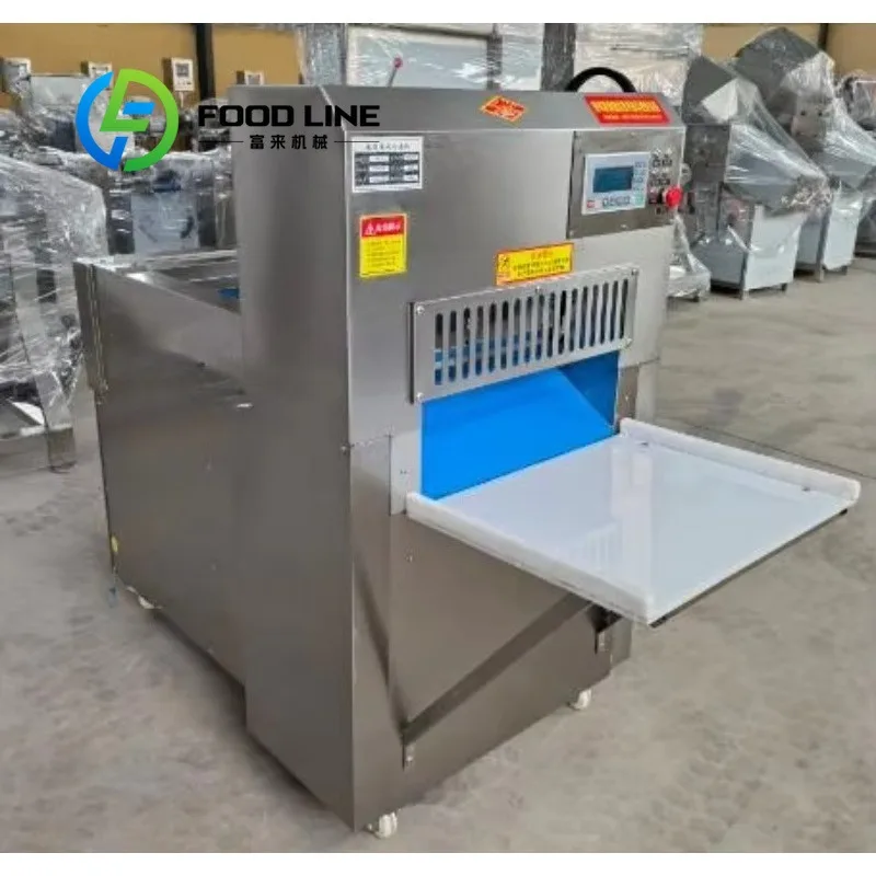 Frozen Meat Slicer Machine Caster Wheel Rotary Blade Cutting Meat Roll System Fine Dining Restaurant Kitchen Fast Response