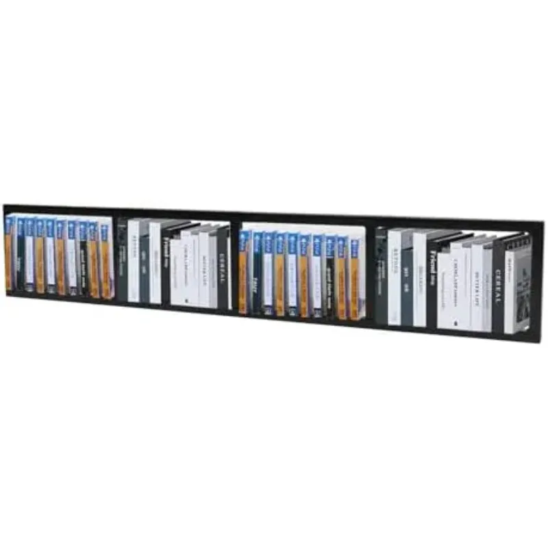 5Pcs CD Racks, Wall Mount 34 inch Video Game Organizer | 4 Compartments, Space-Saving, Fits Any Room, High Weight