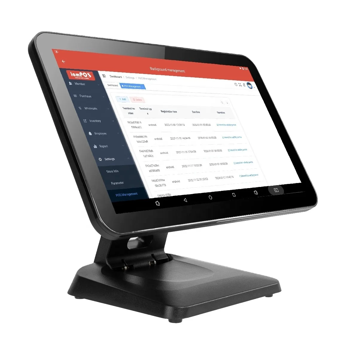 

15,6-дюймовый складной полный сенсорный экран POS-машины с функцией SDK, кассовый аппарат, система выставления счетов для оплаты розничного магазина