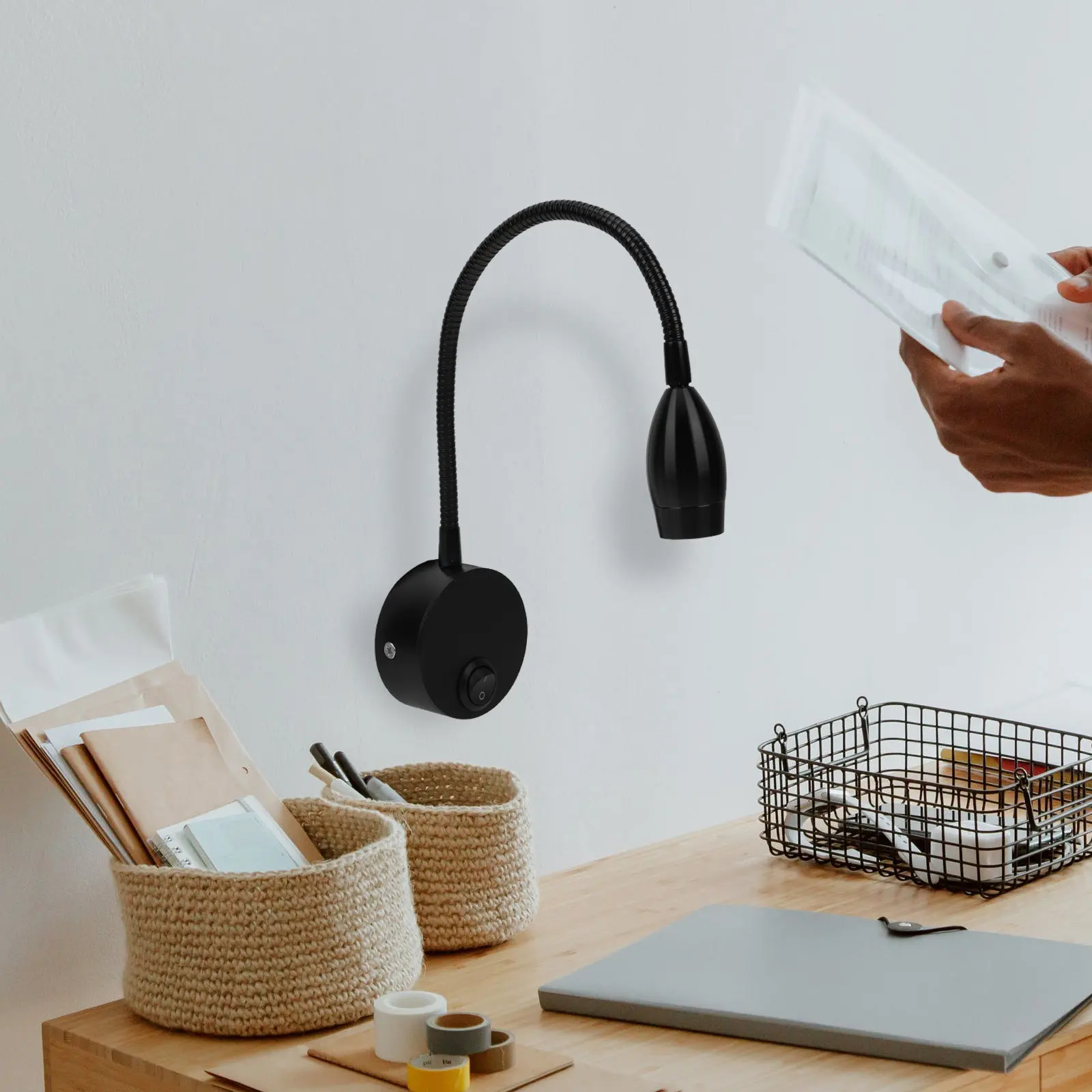 Simple Creative Wall-Mounted Hose Light Reading Lamp with Romantic Warm Ambience Ideal for Study Bedroom Dorm Home Decor LED