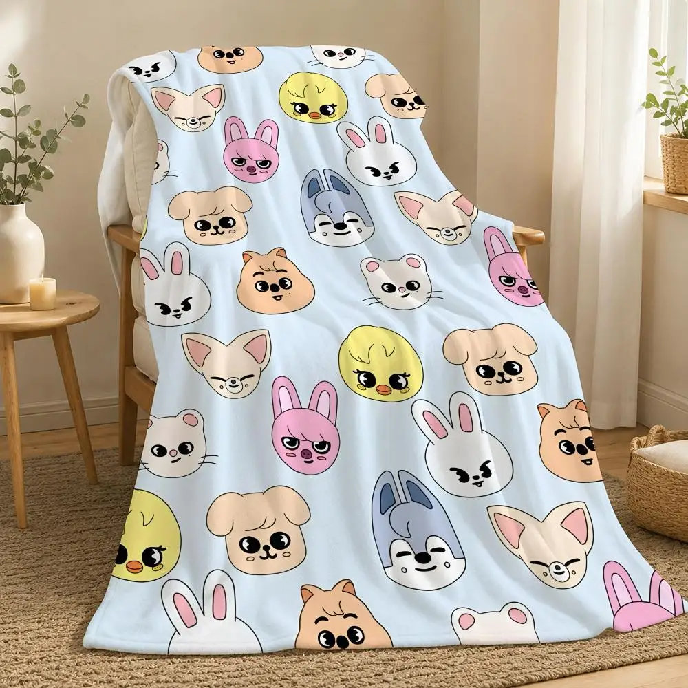 Sssttray Khidds K-pop Group Throw  flannel blanket, suitable for sofas, beds, offices,  exquisite gift blankets
