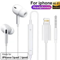 Écouteurs d'origine pour Apple iPhone 14 Pro Max casque Lightning 13 12 11 Mini X XS XR SE 6 7 8 Plus écouteurs intra-auriculaires filaires 1