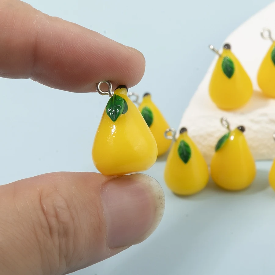 10 unids/set Pomelo naranja fruta resina encantos colgante para mujeres multi-estilo fruta encantos DIY accesorios de joyería