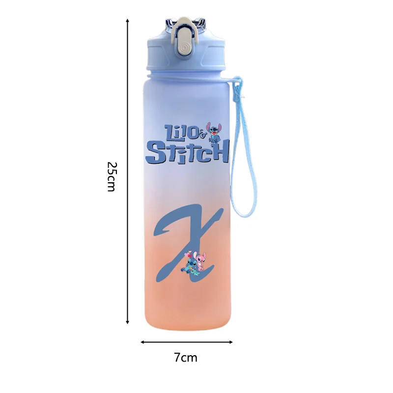 750ml garrafa de água portátil grande capacidade de plástico palha copo de água garrafa de bebida disney ponto esportes ao ar livre fitness copo de água