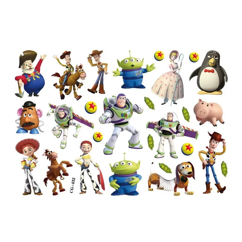 2026 BRANDNEU Toy5 Story temporäre Tattoo-Aufkleber, niedliches Cartoon-Design für Kinderpartys, Cosplay, ideales Geburtstagsgeschenk für Kinder – Detail 2