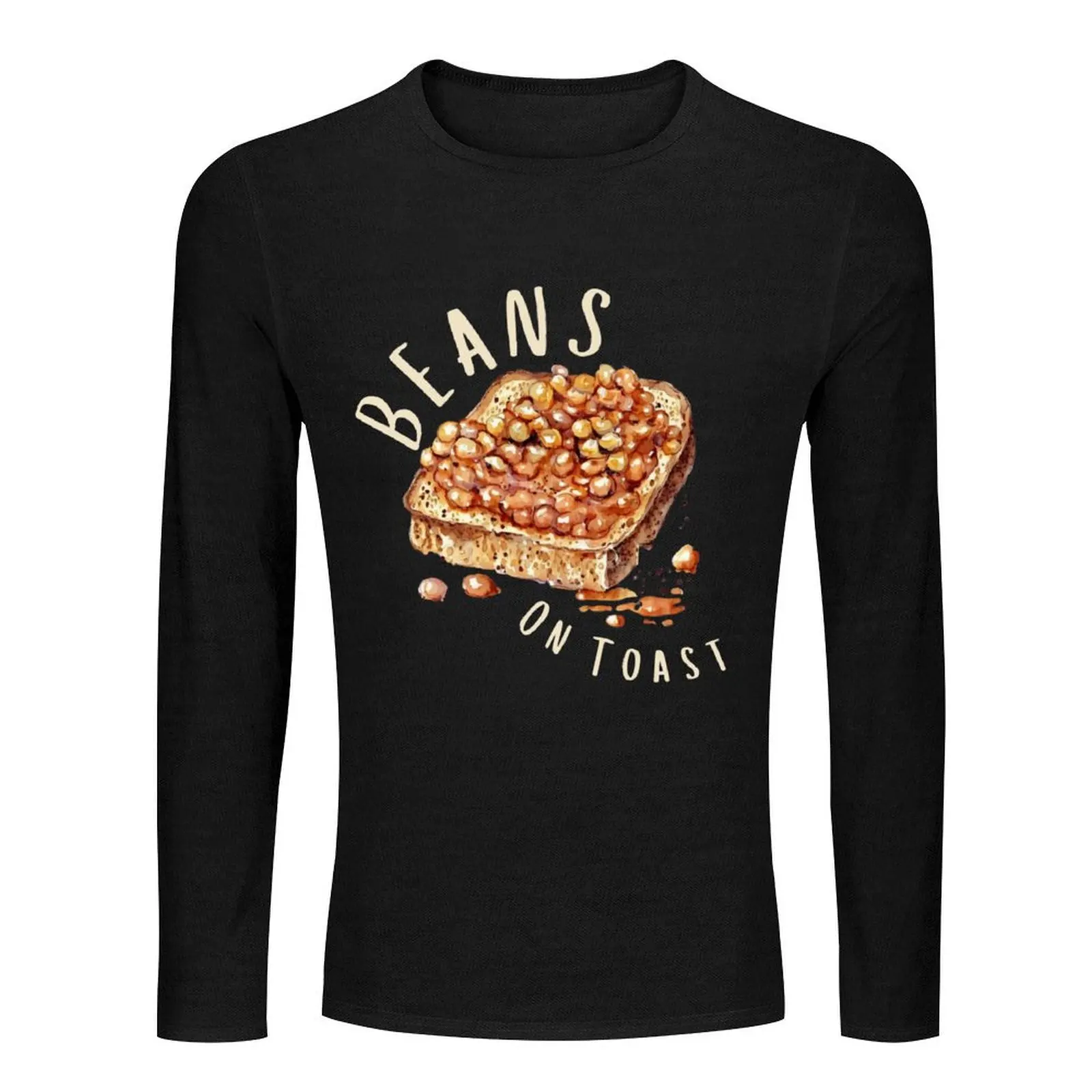 Beans On Toast Baked Beans Classic British Food Long T-Shirt anime clothes T-shirts for men cotton