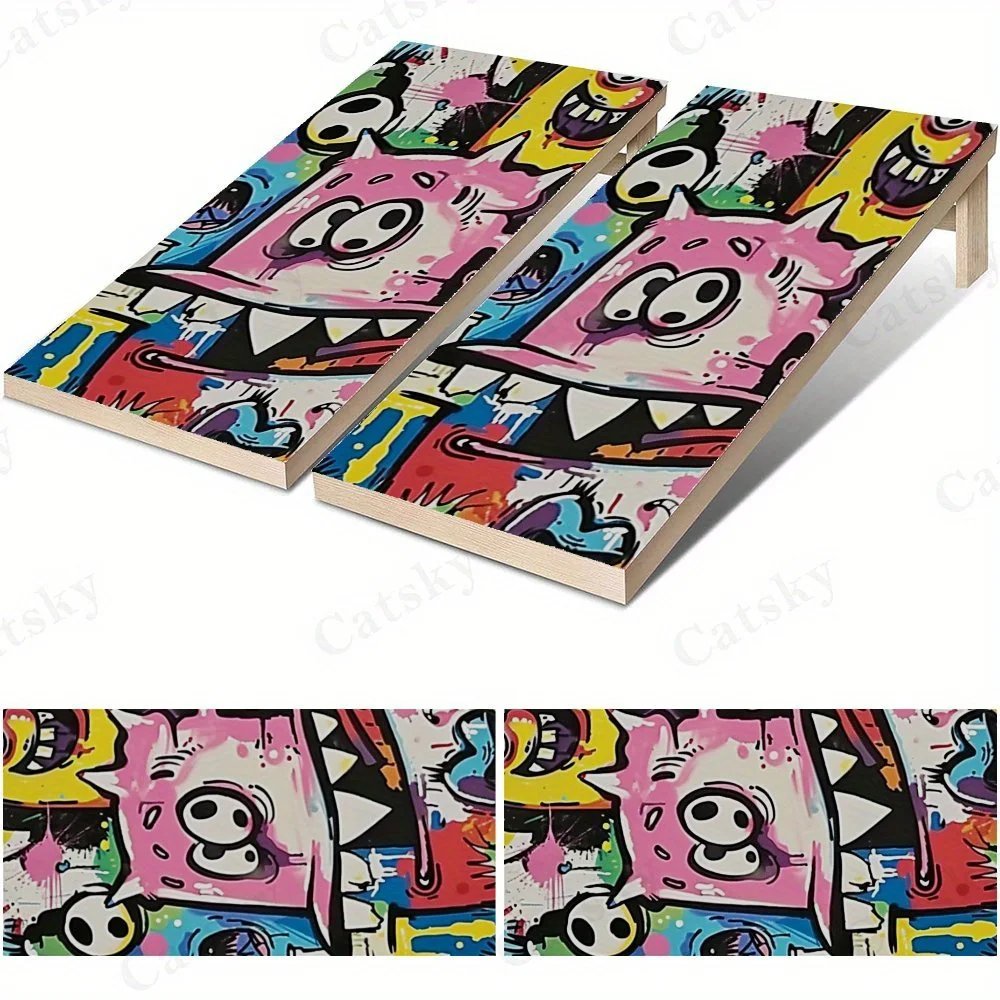Graffiti Monster Party   Sandbag Board Sticker.This sandbag board sticker is made from high-quality materials, offering excellen
