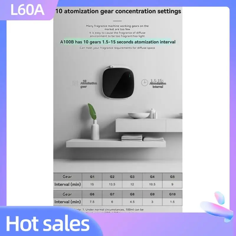 

L60A Bluetooth Fragrance Diffuser App Control 100ML Waterless Essential Oil With Cold Air Diffusion Technology