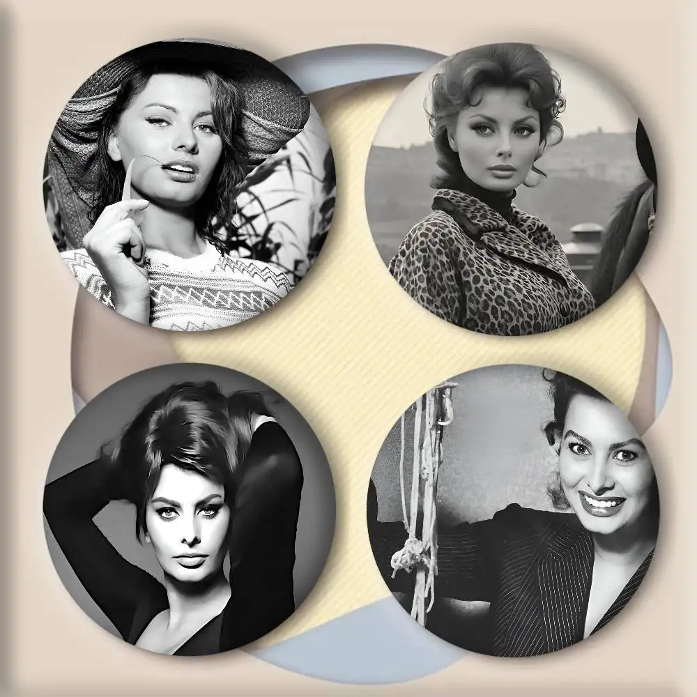 أنيمي صوفيا لورين شارة صفيح عملة بروش الملابس على ظهره اكسسوارات التلبيب دبوس #1