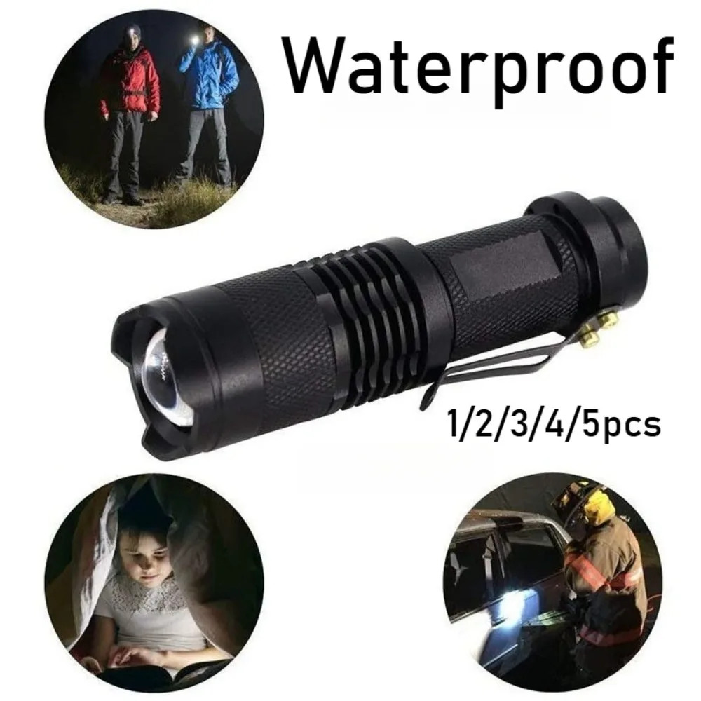 Waterproof Tactical Flashlights Portable LED Camping Lamps 3-Mode Handheld Powerful LED Torch Light Lanterns Self Defense