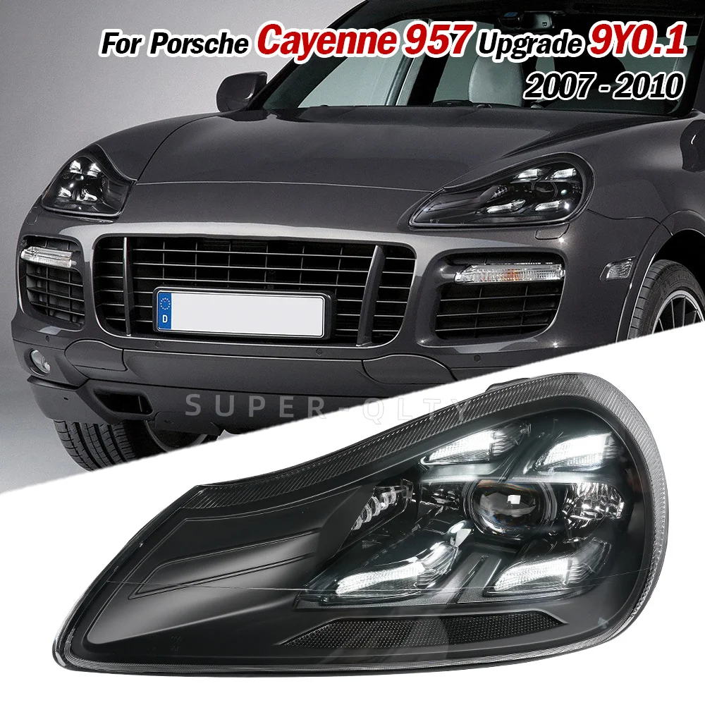 

Подходит для фар Porsche Cayenne 957 2007 2008 2009 2010 обновлена до 2023 матричных светодиодных фар DRL дневные ходовые огни