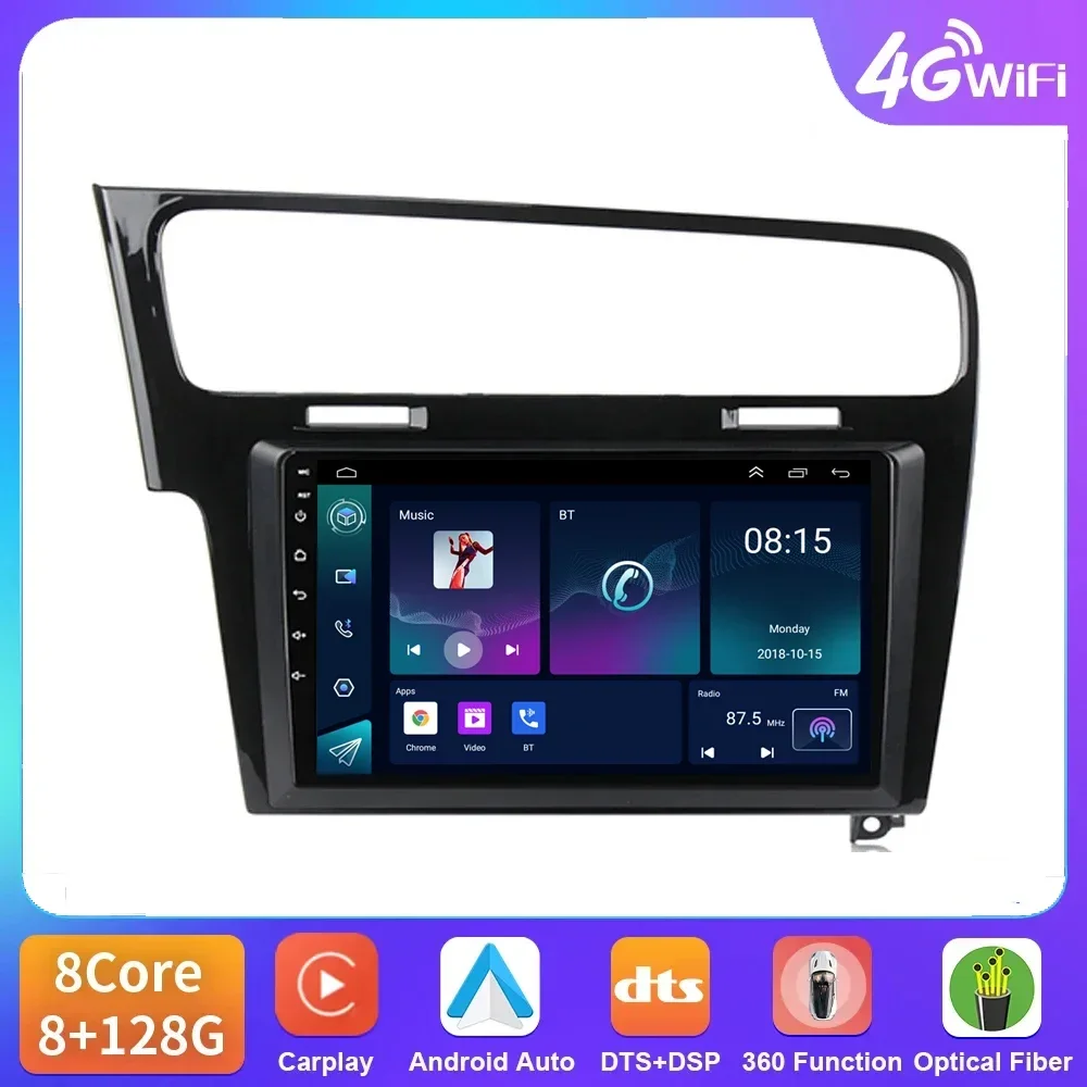 

8G+128G Android 14 Car Radio For Volkswagen VW Golf 7 MK7 GTI 2012 -2020 2021 Carplay Auto Stereo Video Player 2 din DSP RDS FM