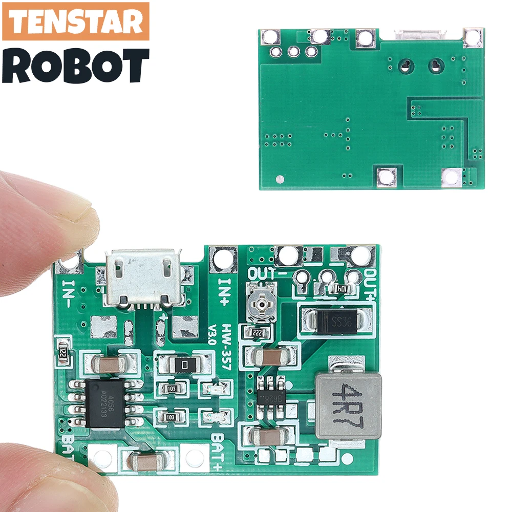 Lithium Li-ion 18650 3.7V 4.2V Battery Charger Board DC-DC Step Up Boost Module Integrated Circuits