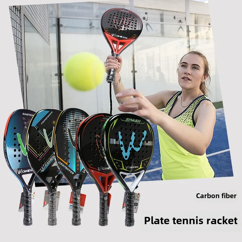 3K/12K Beach Tennis Racket Full Carbon Fiber Rough Surface Outdoor Sports Racket For Men Women Adult Tennis Racket The New