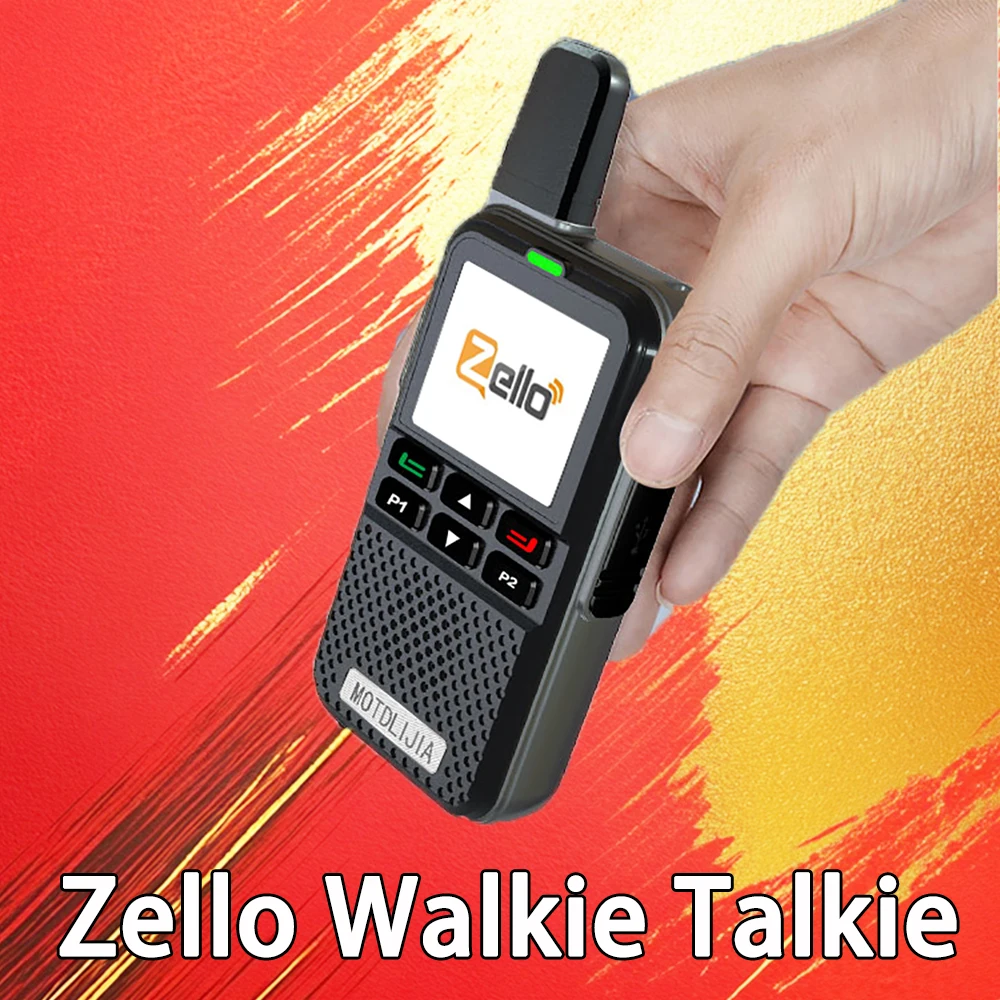 Zello Walkie Talkie Sim Card Radio bidirezionale a lungo raggio Pulsante PTT WiFi POC Sistema Android