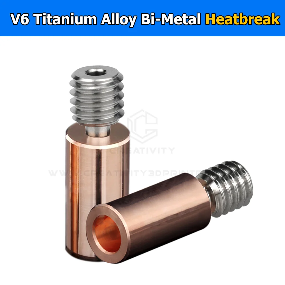 

Upgrade V6 Titanium Alloy Bi-Metal Heatbreak For I3 MK3 Hotend Heater Block Throat Artillery Sidewinder X1 X2/Genius Genius Pro