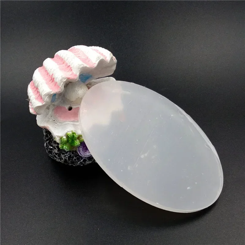 Round Ellipse Acrylic Transparent Bases fit for Clay Tool Acrylic Clay Pottery Sculpture Tool Workbench Pressure Plate Clay Tool