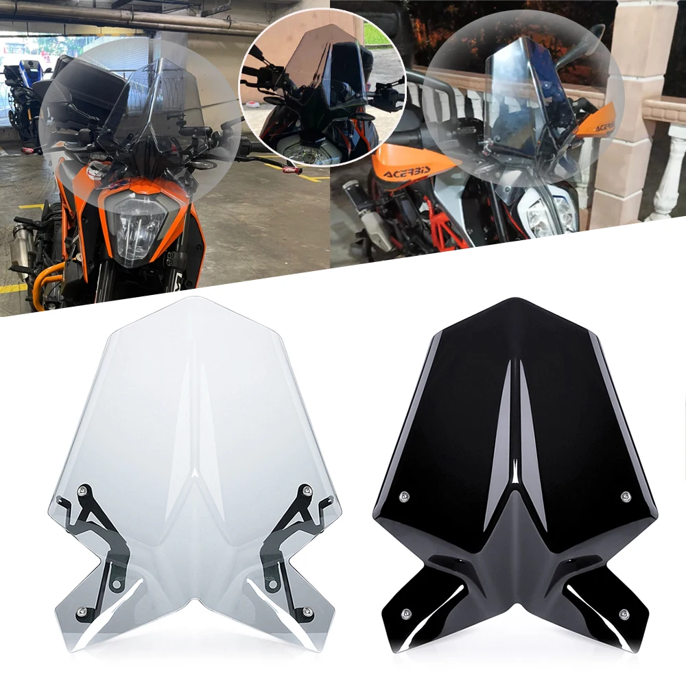 

Windscreen Deflector for KTM Duke 390 125 200 V2 Duke390 Duke125 2017-2019 2020 2021 2022 2023 Windshield Airflow Wind