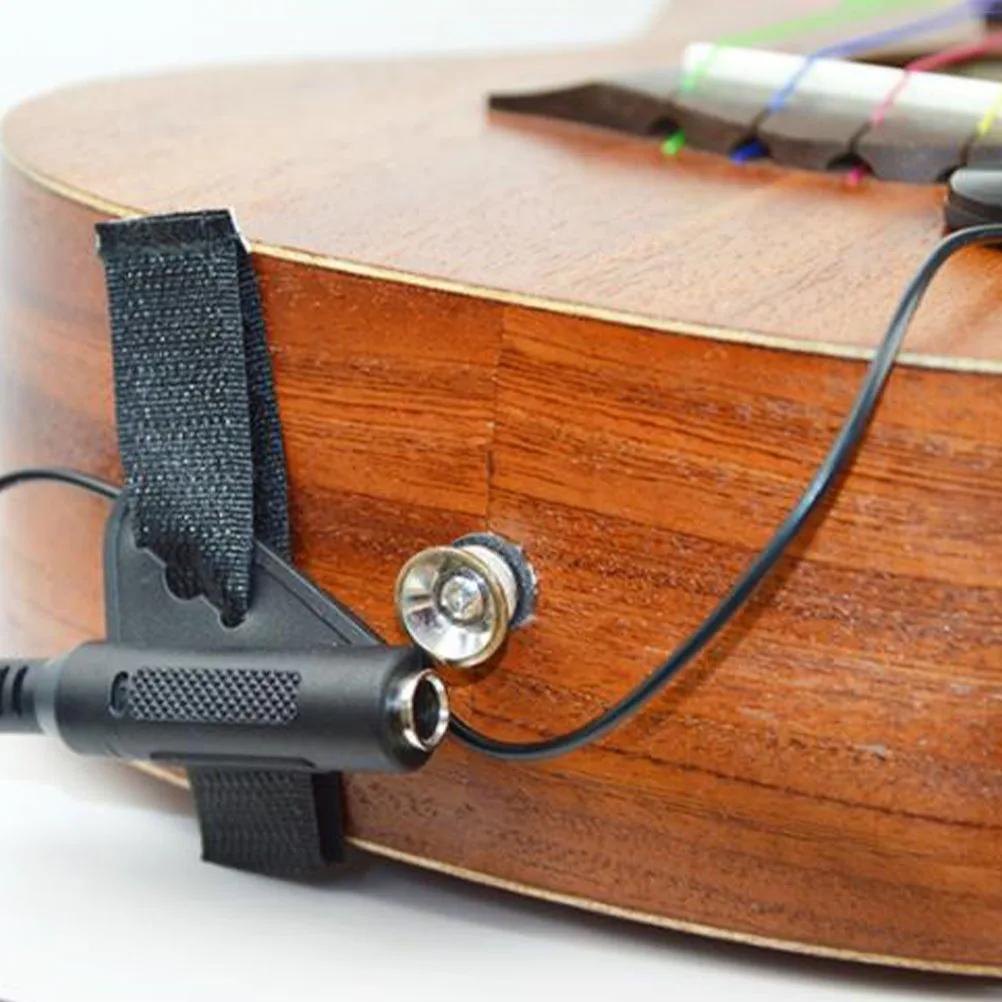

Acoustic Guitar Pickup Transducer for Ukulele Violin Guqin Piezoelectric Instrument Pickups Durable Cable Clear Sound Anti
