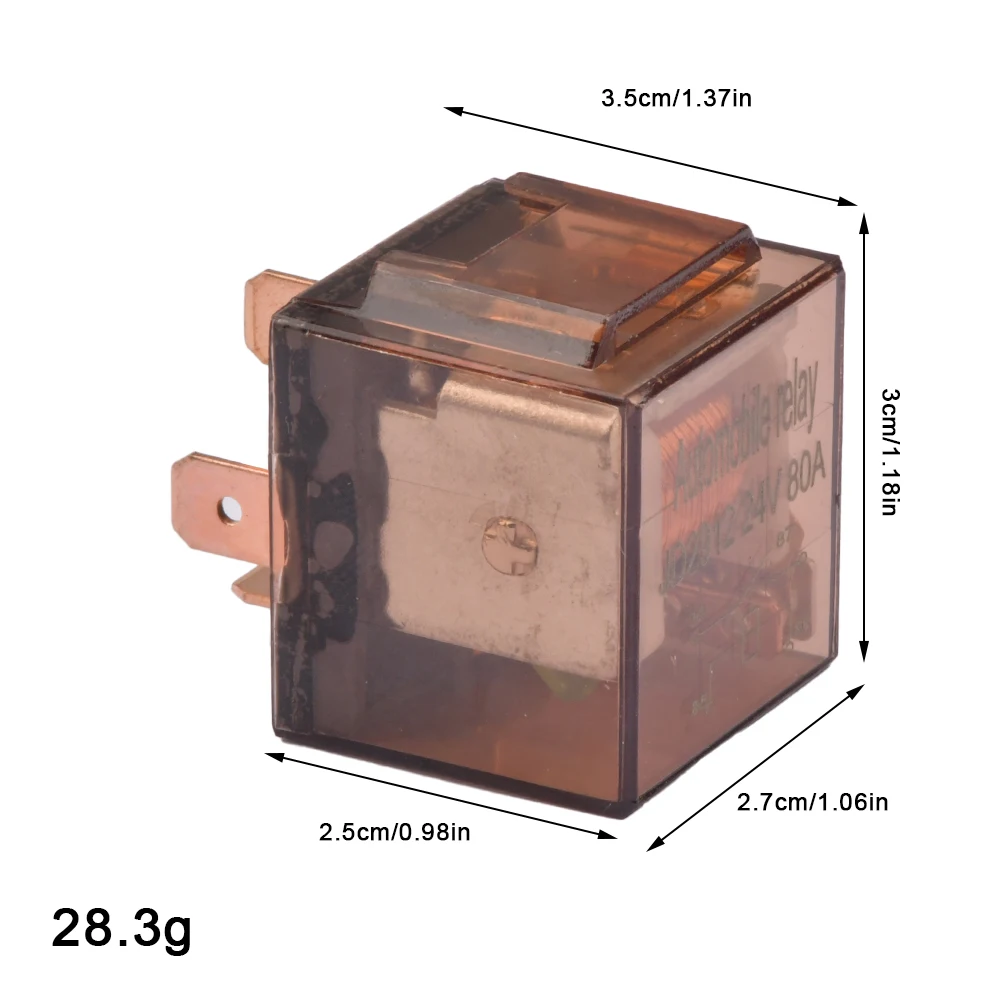 Waterproof Automotive Relay 12V 24V 80A 100A 4Pin 5Pin SPDT Car Control Device Car Relays High Capacity Switching