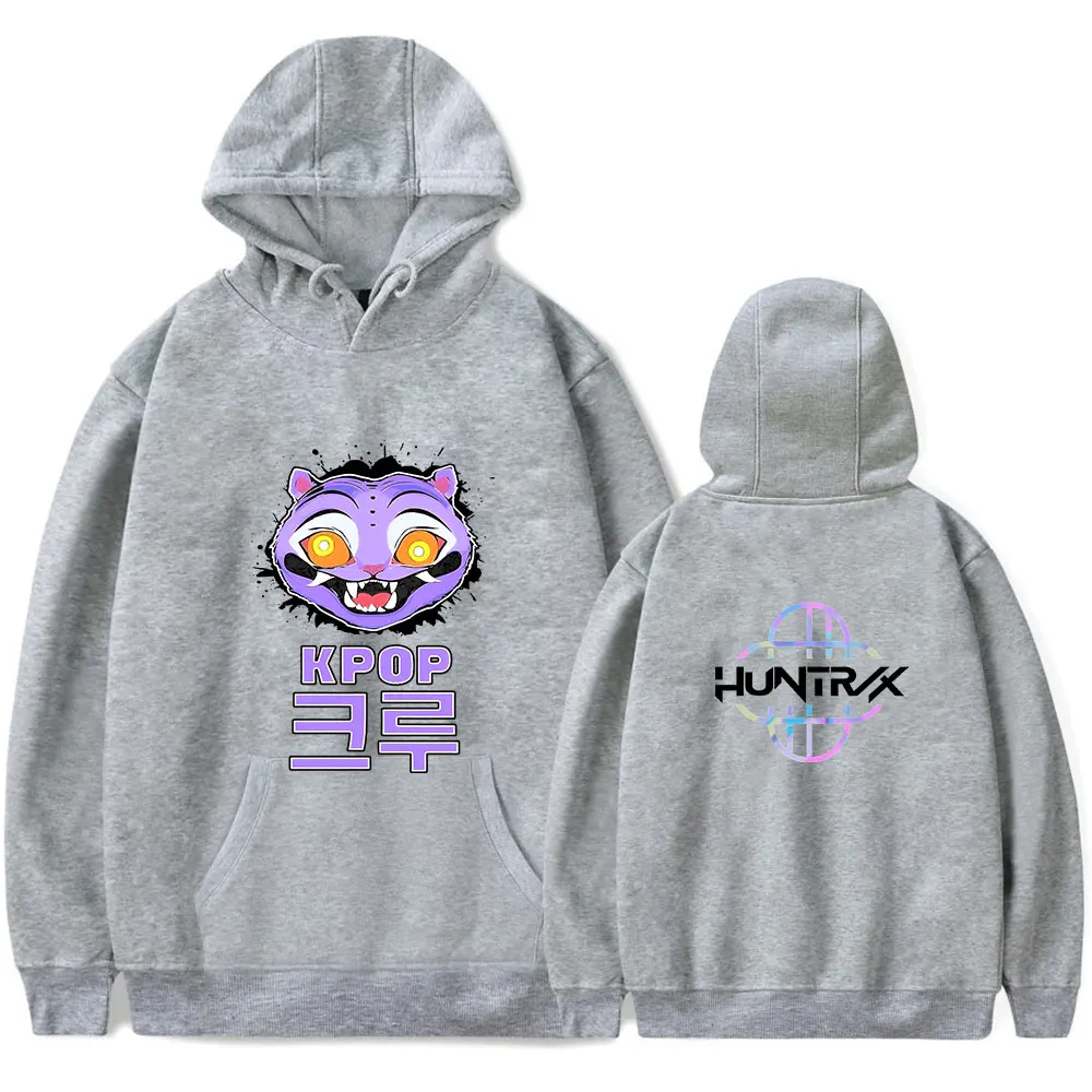 KPop Demon Hunters Vintage Merch Hoodie Men and Women Hip-hop Sports Pullover Sweatshirt