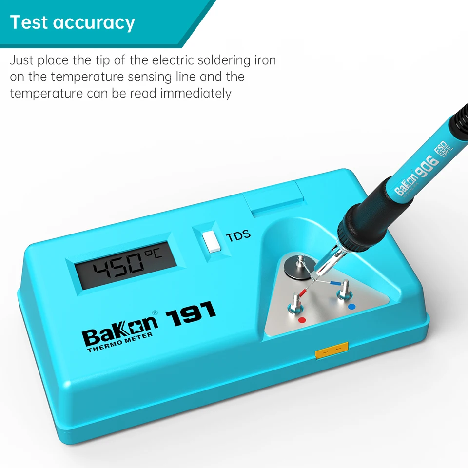 Bakon BK191 Soldering Iron Tip Thermometer Convenient For Lead-Free Solder LCD Digital Display Measurement Temp  0-600 Degrees