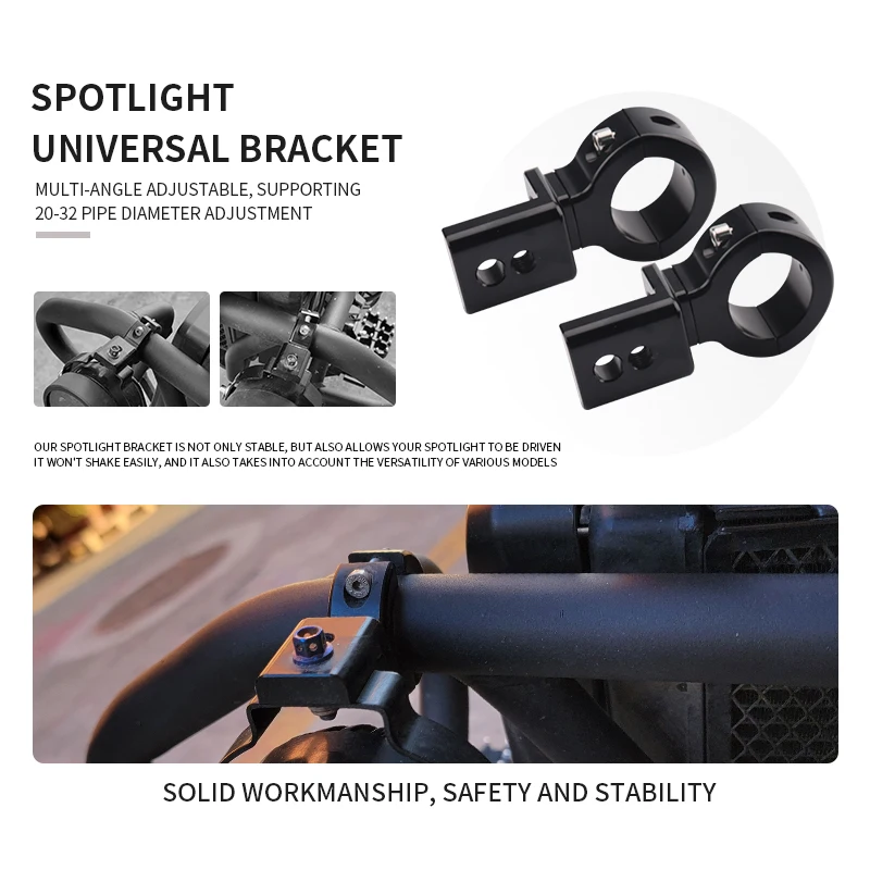 Fit For Honda X-ADV 750 ADV 150 160 350 PCX150 PCX 160 125 Forza 350 Motorcycle Fog Lights Brackets 22MM-32MM Caliber