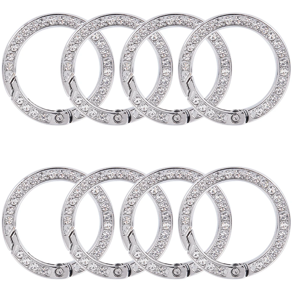 8-pecas-argolas-o-com-strass-de-097-polegadas-argolas-brilhantes-clipes-de-mola-redondos-de-platina-mosquetoes-e-fivelas-de-encaixe-para-joias-diy