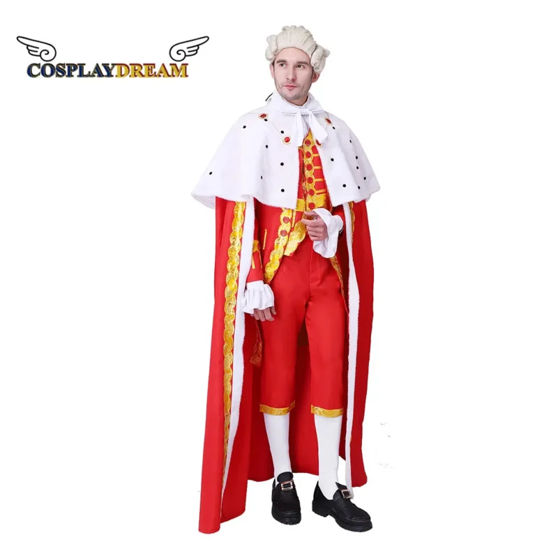 Cosplaydream musical hamilton King George Washington cosplay costume regal king cloak cape suit costume medieval king's cloak