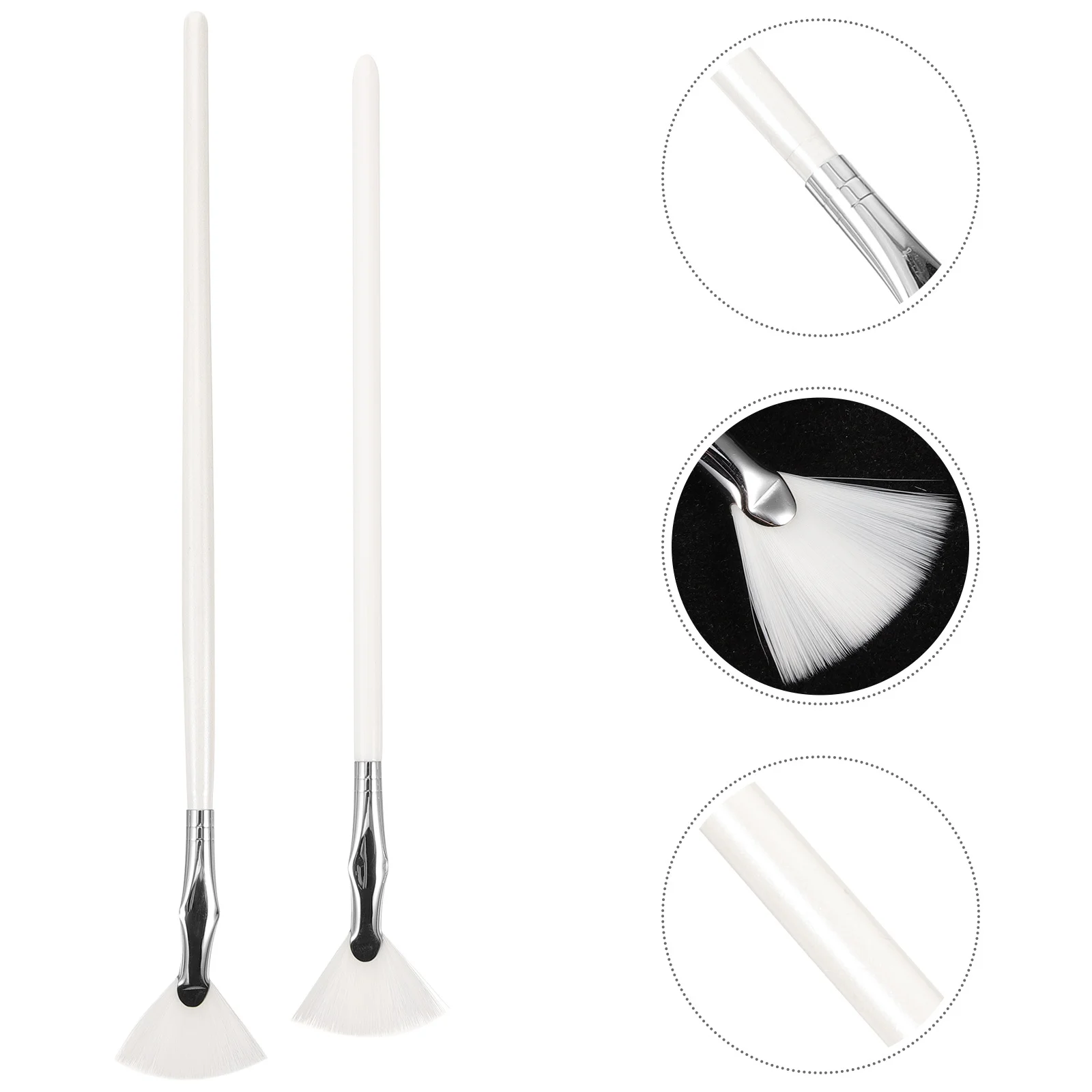 Brosse à cils en éventail, applicateur de Mascara, outils de maquillage pour sourcils incurvés, Portable et léger pour voyage, ligne de cils inférieurs, 2 pièces