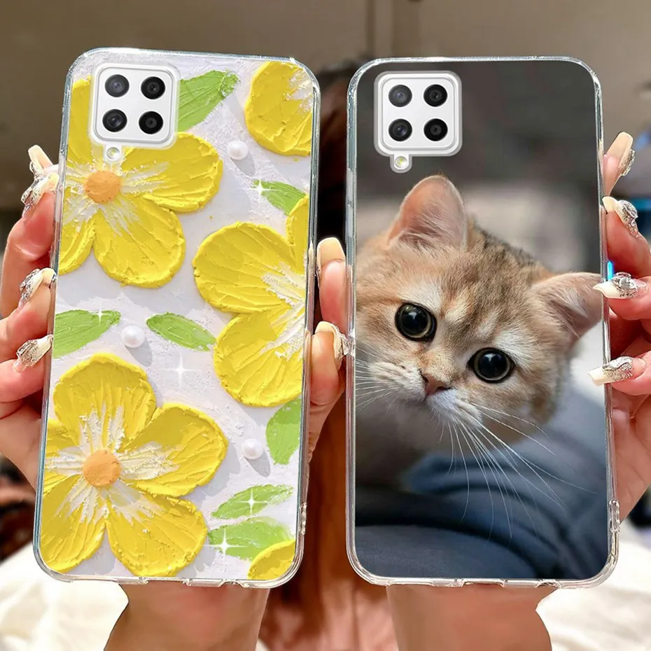 Nette Malerei Telefon Fall Für Samsung Galaxy A22 SM-A225F SM-A226B Weiche Silikon TPU Zurück Abdeckung Für Samsung A22 4G 5G stoßstangen