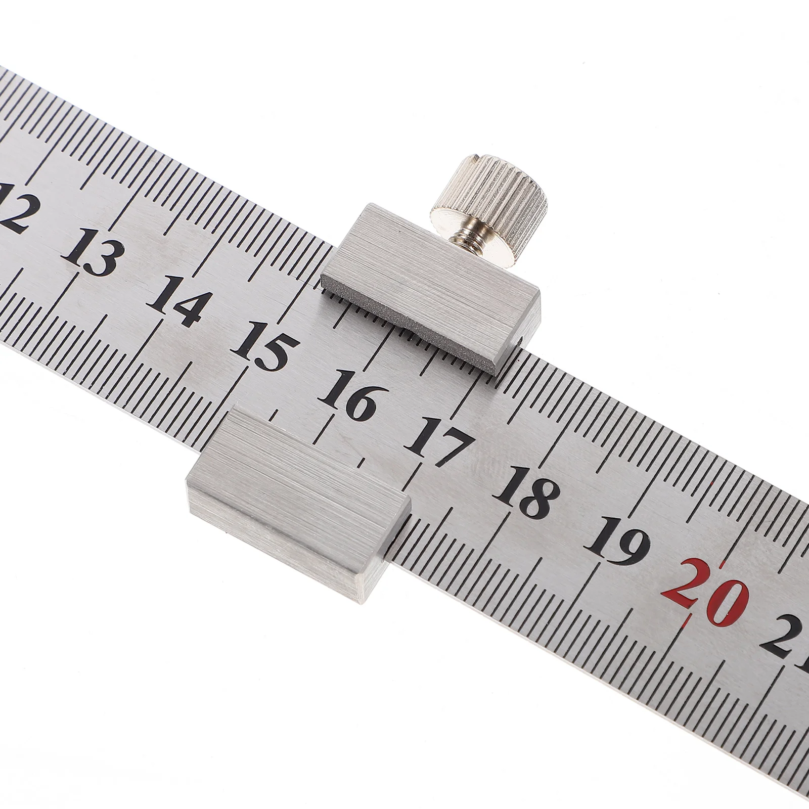 Steel Ruler Positioning Block Metal Engineers Rulersruler With Silver Measurement Tool Office