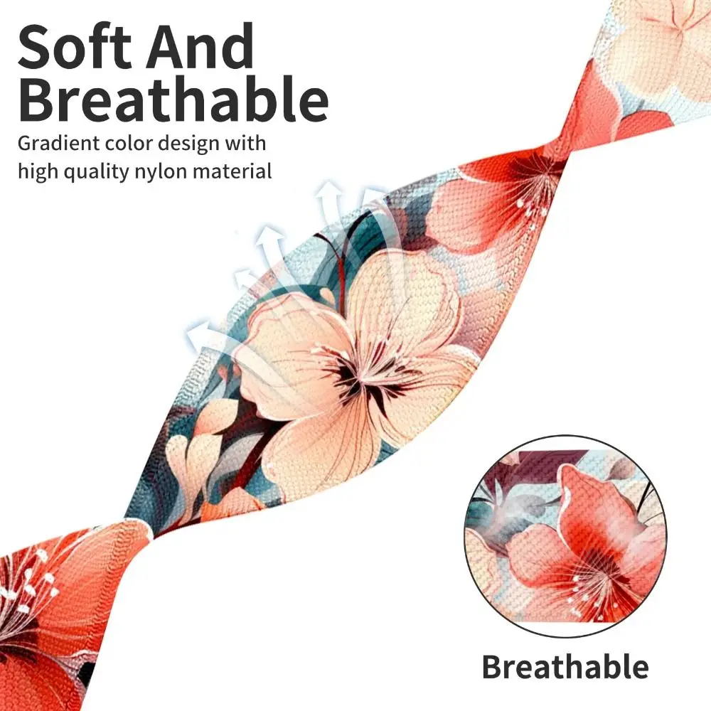 Gradient Flower Print Band Breathable Adjustable Stretchy Nylon Band Lightweight for Apple Watch 38/40/41/42/44/45/46/49mm